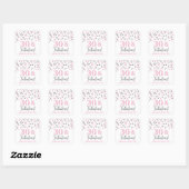 30 & Fabulous Birthday Pink Silver Vierkante Sticker (Vel)