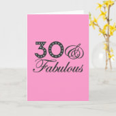 30 & Fabulous Cadeau Kaart (Gele Bloem)