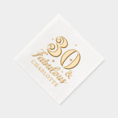 30 & Fabulous Dertigste Verjaardag Gepersonaliseer Folie Servetten (Rechts)