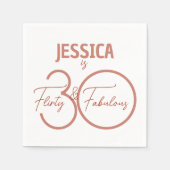 30 Flirty en fantastische, moderne rode 30e verjaa Servet (Voorkant)