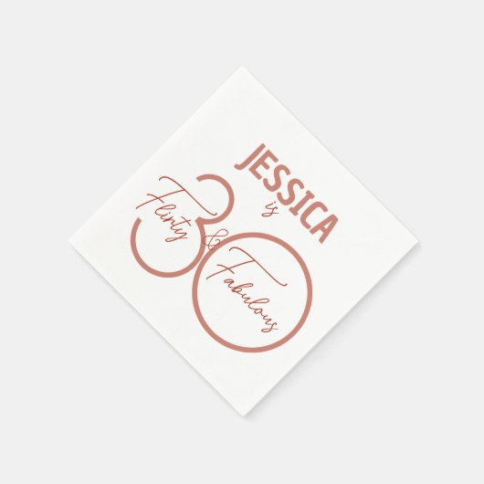 30 Flirty en fantastische, moderne rode 30e verjaa Servet (Hoek)