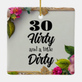 30 Flirty Keramisch Ornament (Achterkant)