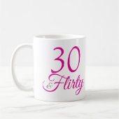30 & Flirty Roze Verjaardag Koffiemok (Links)