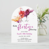 30, Flirty & Thriving Verjaardag Kaart (Staand voorkant)