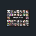 30 Foto Collage Grid - 2 tekstvakken - zwart wit Canvas Afdruk<br><div class="desc">Gebruik 30 foto's SQUARE om een persoonlijke fotocollage te creëer. Deze moderne, schone lay-out omvat 2 tekstblokken - 1 in een trendy manuscript en 1 in een san serif doopvont om een familienaam of een naam toe te voegen. De achtergrondkleur kan in het aanpassingsgebied worden gewijzigd. ***Voor beste resultaten voor...</div>