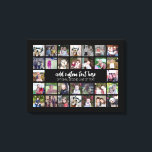 30 Foto Collage Grid - 2 tekstvakken - zwart wit Canvas Afdruk<br><div class="desc">Gebruik 30 foto's SQUARE om een persoonlijke fotocollage te creëer. Deze moderne, schone lay-out omvat 2 tekstblokken - 1 in een trendy manuscript en 1 in een san serif doopvont om een familienaam of een naam toe te voegen. De achtergrondkleur kan in het aanpassingsgebied worden gewijzigd. ***Voor beste resultaten voor...</div>