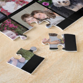 30 Foto Collage Grid - 2 tekstvakken - zwart wit Legpuzzel (Zijkant)