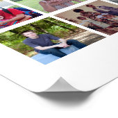 30 Foto Collage Grid - 2 tekstvakken - zwart wit Poster (Hoek)