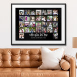 30 Foto Collage Grid - 2 tekstvakken - zwart wit Poster<br><div class="desc">Gebruik 30 foto's SQUARE om een persoonlijke fotocollage te creëer. Deze moderne, schone lay-out omvat een tekstblok in een san serif doopvont om een familienaam of een naam toe te voegen. De achtergrondkleur kan in het aanpassingsgebied worden gewijzigd. ***Voor beste resultaten voor deze multi fotolay-out - bewaar uw foto's in...</div>
