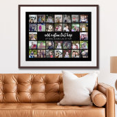 30 Foto Collage Grid - 2 tekstvakken - zwart wit Poster