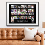 30 Foto Collage Grid - Tekstvak - zwart wit Poster<br><div class="desc">Gebruik 30 foto's SQUARE om een persoonlijke fotocollage te creëer. Deze moderne, schone lay-out omvat een tekstblok in een san serif doopvont om een familienaam of een naam toe te voegen. De achtergrondkleur kan in het aanpassingsgebied worden gewijzigd. ***Voor beste resultaten voor deze multi fotolay-out - bewaar uw foto's in...</div>