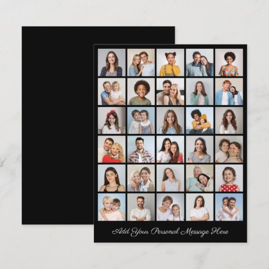 30 Foto Collage Voeg Uw Eigen Wenskaart Toe (Voorkant / Achterkant)