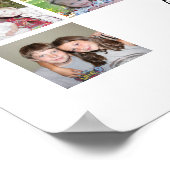 30 foto-collagerooster - Tekstvak - zwart wit Poster (Hoek)