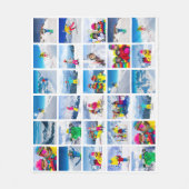30 Foto-rastercollage Wit Fleece Deken (Voorkant)