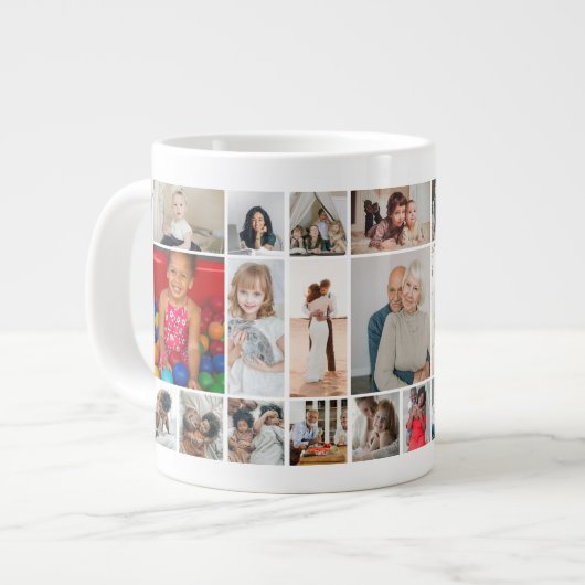 30 Fotocollage sjabloon gepersonaliseerd Grote Koffiekop (Links)