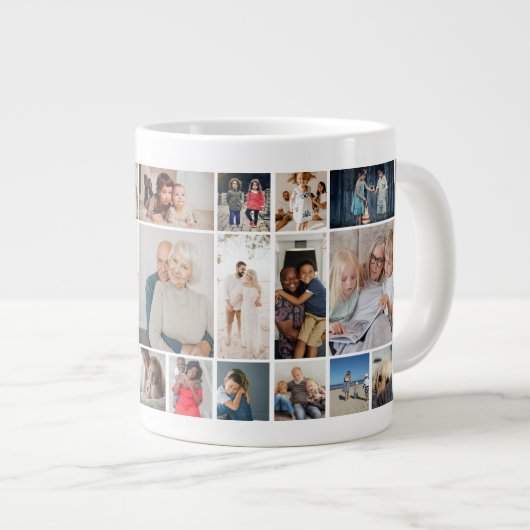 30 Fotocollage sjabloon gepersonaliseerd Grote Koffiekop (Voorkant rechts)