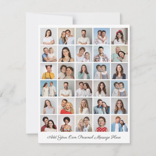 30 Fotocollage Voeg uw eigen Wenskaart toe (Voorkant)