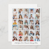 30 Fotocollage Voeg uw eigen Wenskaart toe (Voorkant / Achterkant)