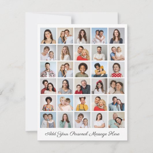 30 Fotocollage Voeg uw eigen Wenskaart toe (Voorkant)