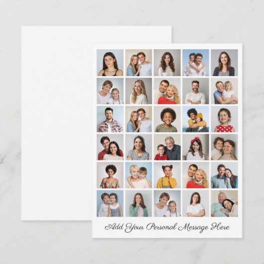 30 Fotocollage Voeg uw eigen Wenskaart toe (Voorkant / Achterkant)