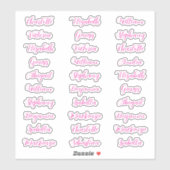 30 gast voornaam typografie elegante script sticker (Vel)