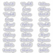 30 gast voornaam typografie elegante script sticker (Voorkant)