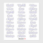 30 gast voornaam typografie elegante script sticker (Vel)