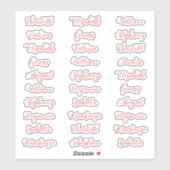 30 gast voornaam typografie elegante script  sticker (Vel)