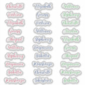30 gast voornaam typografie elegante script sticker (Voorkant)