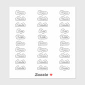 30 gastennamen minder dan 1 inch breed sticker (Vel)