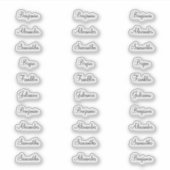 30 gastennamen minder dan 1 inch breed sticker (Voorkant)