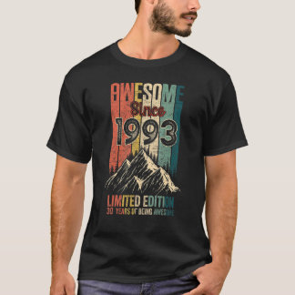 30 Geboortedag Geweldige sinds 1993 Vintage T-shirt