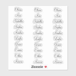 30 gepersonaliseerde kalligrafielabels Elegant Cus Sticker