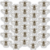 30 Gestyleerde Honeybee Waterdicht Transparante Ap Sticker (Voorkant)