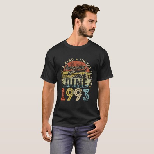 30 Geweldige sinds juni 1993 T-shirt (Voorkant volledig)