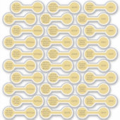 30 Gold Jewelry Price Label Barbell Stickers (Voorkant)