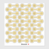 30 Gold Jewelry Price Label Barbell Stickers (Vel)