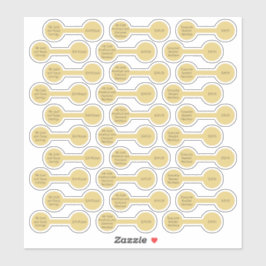 30 Gold Jewelry Price Label Barbell Stickers