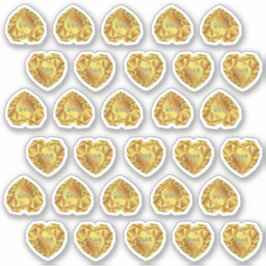 30 gouden hart Waterverf 50e bruiloft Jubileum Sticker