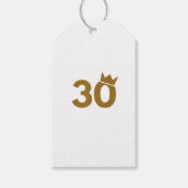 30 gouden kroon - 30e verjaardag geschenken cadeaulabel (Voorkant)