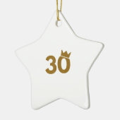 30 gouden kroon - 30e verjaardag geschenken keramisch ornament (Links)