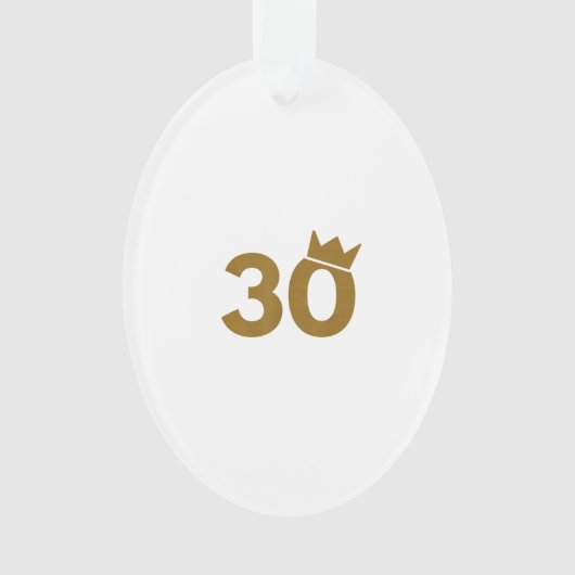 30 gouden kroon - 30e verjaardag geschenken ornament (voorkant)