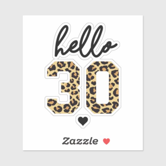 30 Hallo | 30e verjaardag van de jachtluipaard van Sticker (Vel)