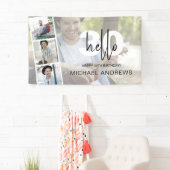 30 Hallo | Unisex | Fotocollage | Partij voor de v Spandoek (Insitu)