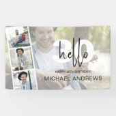 30 Hallo | Unisex | Fotocollage | Partij voor de v Spandoek (Horizontaal)