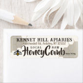 30 Honingraat & Schattige Bee Raw Honingraat Label (Insitu)