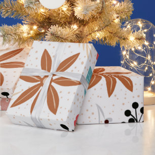 30 inch x 60 voet Flora Glossy Wrapping Paper Cadeaupapier