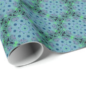 30 inch x 6 voet groene medaillons cadeaupapier (Rol Hoek)