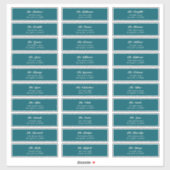 30 Individuele Blue Cream Guest Envelope Adres Sticker (Vel)