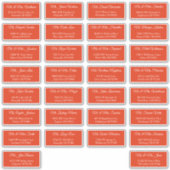 30 individuele huwelijksgastadreslabels sticker (Voorkant)